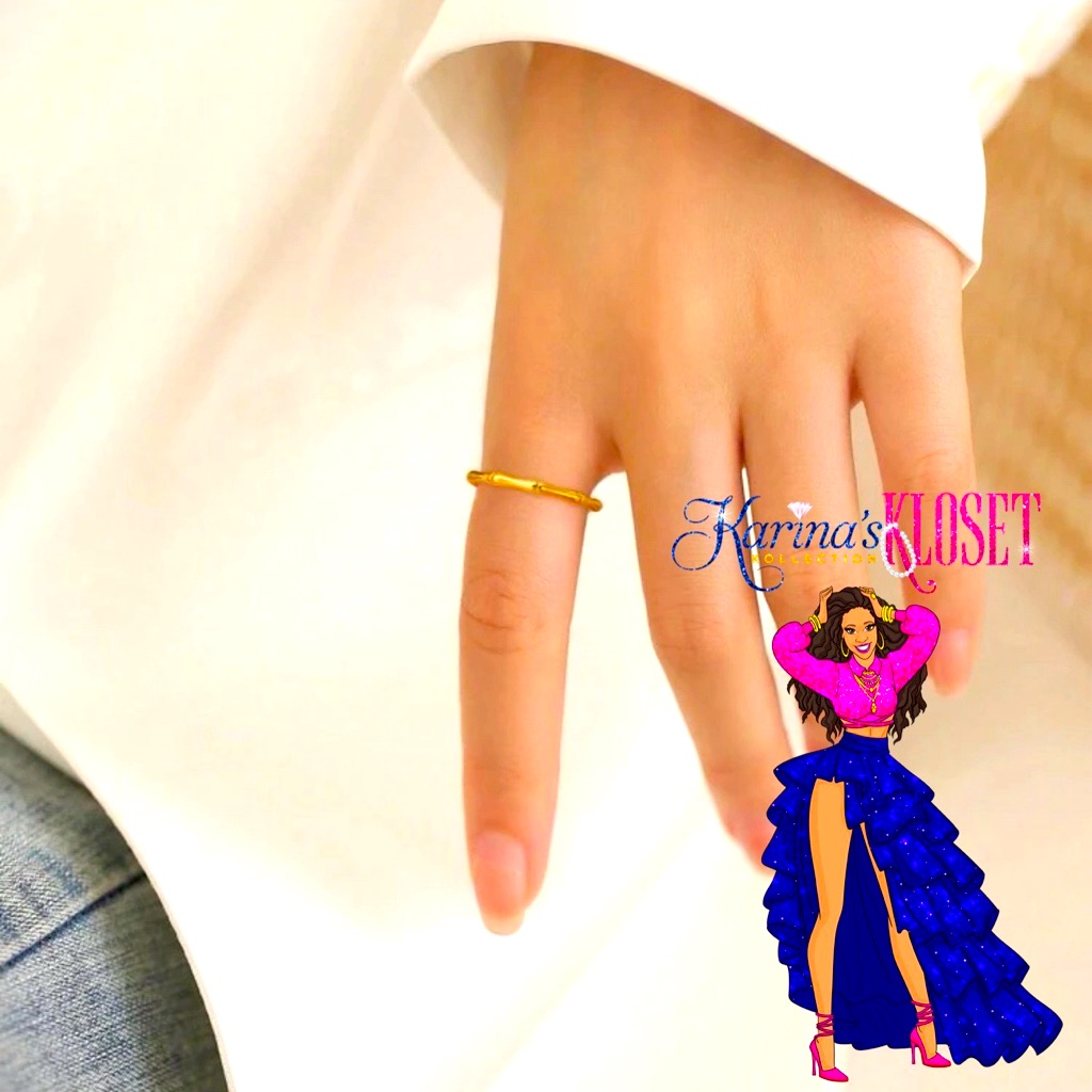 Gold Bamboo Stainless Steel Ring Stainless Steel